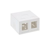 InLine 76202B Boîte de raccordement pour 2 Prises Keystone RJ45 Blanc