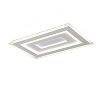 Surface Mounted Modern Led Chandelier Lights for Living Room Bedroom Ultra- Thin Lamparas De Tech Rectangle Chandelier Fixtures (Color : Warm White Size : 900x600mm) (Rc Dimmable 250x250mm)