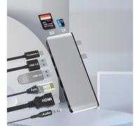 Surface Pro 11/10/9 Docking Station Avec Hdmi 4K, Usb C Thunderbolt 4(Vidéo 8K@30Hz+Données 40Gbps+Pd 100W), Rj45, 2*Usb 3.0, Audio, Fente Pour Carte Sd/Tf Pour Surface Pro 11/10/9[Z1246]