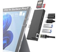 Surface Pro 7 Dock Station D'Accueil 7-En-1 Pour Microsoft Surface Pro 7 Avec 4K/60 Hz Hdmi, Adaptateur Ethernet 100M, Chargeur 60W Usb-C Pd, Fente Sd/Tf, 2 Ports Usb 30- Pour Sur[ZHB1120]