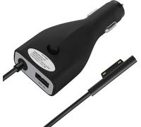 Surface Pro Car Charger,Compatible with Microsoft Surface Pro 3/4/5/6/7,Surface Go 4/3/2/1,Surface Laptop 5/4/3/2/1,5V 2.1A USB Port Included,Power Supply 42W 12V 2.58A