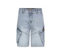 Surface Urbain Hommes Shorts en Jean Cargo Élastique Bermuda Denim
