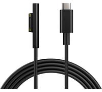 Surface vers USB C Câble de Charge, Compatible avec Microsoft Surface Pro 7/6/5/4/3 Go3/2/1 Laptop4/3/2/1, Nécessite Un Chargeur USB-C de 45W 15V/3A