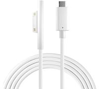Surface vers USB C Câble de Charge, Compatible avec Microsoft Surface Pro 7/6/5/4/3 Go3/2/1 Laptop4/3/2/1, Nécessite Un Chargeur USB-C de 45W 15V/3A