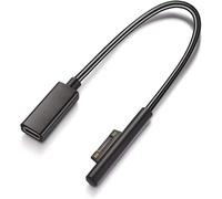 Surface vers USB C Câble de Charge, Compatible avec Microsoft Surface Pro 7/6/5/4/3 Go3/2/1 Laptop4/3/2/1, Nécessite Un Chargeur USB-C de 45W 15V/3A