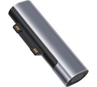 Surface vers USB C Connecteur de Charge (Aluminium, Connecteur Seul), Compatible avec Microsoft Surface Pro 7/6/5/4/3 Go3/2/1 Laptop4/3/2/1, Nécessite Un Chargeur USB-C de 45W 15V/3A