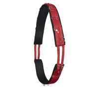 Imperial Riding IRH Deluxe Ceinture de Longe en Polyester avec Doublure en néoprène et Anneaux métalliques Rouge Tango Full