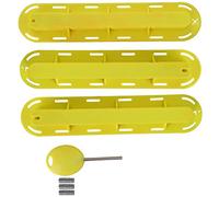 Surfboard Fin Plug Base Plastique Surf Board Accessoire Haute Résistance aux chocs Léger Installation Easige Stable Aileron 3pcs Set avec clé à molette pour (Jaune)