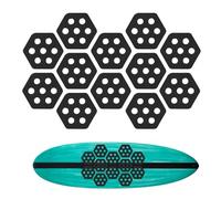 Surfboard Grip Pad, Hexagon Traction Mat, Skimboard Deck Grips, 12 Piece EVA Non-Slip Stickers Paddleboard Wakeboard Kayak , Waterproof Adhesive Pads for Surf Sea Beach Water Sports Use**