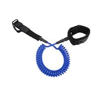 Surfboard Leash 10in Cordon de Surf à Sangle Cheville Réglable en TPU et Acier Inoxydable 316 - Sécurité Anticorrosion, Léger et Élastique pour Hommes, Femmes et Enfants (Couleur de base bleue et