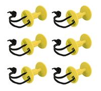 Surfboard Leash Plugs 6Pcs | Resilient Plastic Replacement Plugs for Surfboards | Secure Leash Attachment for Surfing Protection/Board Repair/DIY (Yellow)