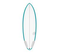 Surfboard torq tec multiplier 7.4 rail Turquois performance hybrid thruster quad