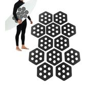 Surfboard Traction Pad - 12 Pieces Anti-Slip Hexagon Pads, Durable Water Sports Accessory, Non-Skid Surfboard Grip | Ideal for Fishing Sea Fitness Beach Skateboard Summer Activities