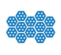 Surfboard Traction Pad, Hexagon Skim Board Grip Pad, Water Sports Accessory, 12 Piece Anti Slip EVA Stickers, Textured Comfort, for Beach, Sea, Fitness, Fishing, Skateboard, Summer