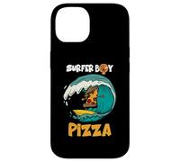 Surfer Boy pour ceux qui aiment surfer et manger des pizzas en été Coque pour iPhone 14