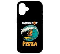 Surfer Boy pour ceux qui aiment surfer et manger des pizzas en été Coque pour iPhone 16