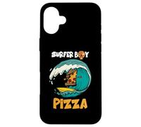 Surfer Boy pour ceux qui aiment surfer et manger des pizzas en été Coque pour iPhone 16 Plus