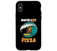 Surfer Boy pour ceux qui aiment surfer et manger des pizzas en été Coque pour iPhone X/XS