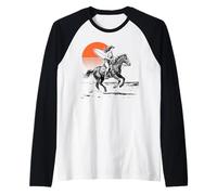Surfer Cowgirl Sunset - Western Surf, Surf, Vie à la Plage Manche Raglan