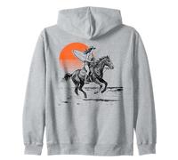 Surfer Cowgirl Sunset - Western Surf, Surf, Vie à la Plage Sweat à Capuche