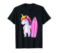 Surfer de licorne drôle sur planche de surf licornes de surf T-Shirt
