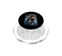 Surfer Dude Shark sautant Hors de l'eau Illustration pour l'océan PopSockets PopGrip pour MagSafe