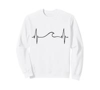 Surfer Heartbeat Surfing Heart Wave Surfer Boy Girl Surf Sweatshirt