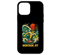Surfer Montauk NY Vintage Coastal Living pour Hommes Coque pour iPhone 12 Mini