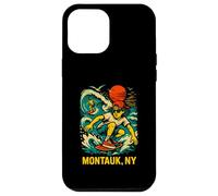 Surfer Montauk NY Vintage Coastal Living pour Hommes Coque pour iPhone 12 Pro Max