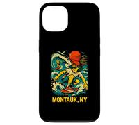 Surfer Montauk NY Vintage Coastal Living pour Hommes Coque pour iPhone 13