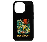 Surfer Montauk NY Vintage Coastal Living pour Hommes Coque pour iPhone 13 Pro