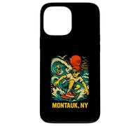 Surfer Montauk NY Vintage Coastal Living pour Hommes Coque pour iPhone 13 Pro Max