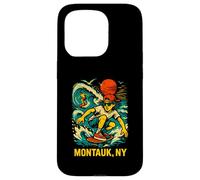 Surfer Montauk NY Vintage Coastal Living pour Hommes Coque pour iPhone 15 Pro
