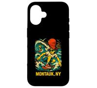 Surfer Montauk NY Vintage Coastal Living pour Hommes Coque pour iPhone 16