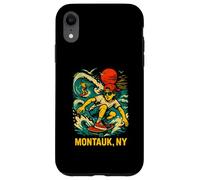 Surfer Montauk NY Vintage Coastal Living pour Hommes Coque pour iPhone XR