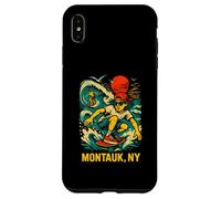 Surfer Montauk NY Vintage Coastal Living pour Hommes Coque pour iPhone XS Max