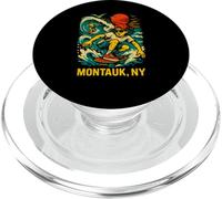 Surfer Montauk NY Vintage Coastal Living pour Hommes PopSockets PopGrip pour MagSafe