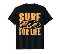 Surfer pour la Vie Vague océan Planche côtière T-Shirt