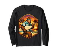 Surfer Sasquatch Big Foot Surf Lover Surf Dude Shaka Sun Manche Longue