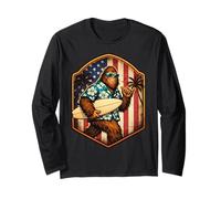 Surfer Sasquatch Big Foot Surf Lover Surf Dude Shaka USA Manche Longue