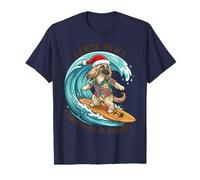 Surfer sur Un lévrier Afghan, Noël en août, Chiens de Plage tropicaux T-Shirt