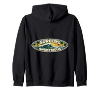 Surfers Anonymous Addicted to Surfing Lover Surf Joke Citation Sweat à Capuche