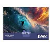 Surfeur chevauchant Une Vague 1000 Pièces Puzzle Classique Coffret Puzzle Carton Épais - Ados 12-18 Ans, Logique, pour Les Amateurs De Puzzles 38x26cm/1000pcs