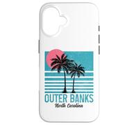 Surfeur de Plage rétro d'Outer Banks en Caroline du Nord Coque pour iPhone 16