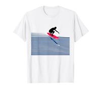 Surfeur équitation A Wave Line Art Surf T-Shirt