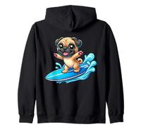 Surfeur Mignon Carlin avec Planche de Surf été Sweat à Capuche