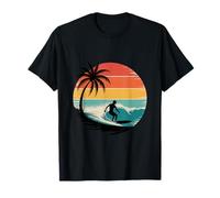 Surfeur rétro Amusant Faisant du Surf sur Une Vague Vintage sur l'océan T-Shirt