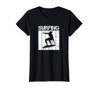 Surfeurs T-Shirt Graphique avec Valeur, Femme, Noir, XL