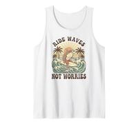 Surfez sur Les Vagues, Pas de soucis Vintage Shark Surf Débardeur