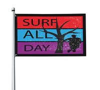 Surfez Toute La Journée Garden Flag Colorée Bannière Durable Drapeaux Décoratif Pour Balcon Intérieure Pelouse 90X150Cm